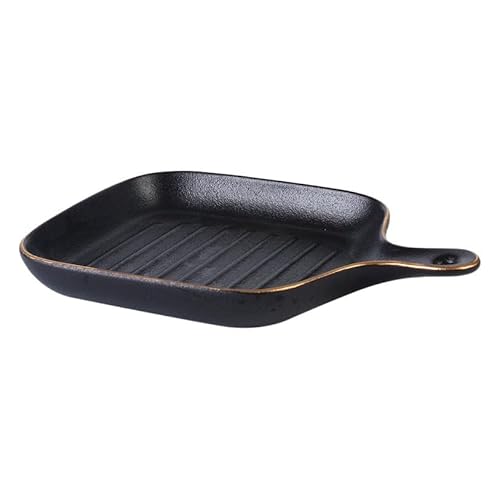 Stapelbare Moderne Essteller Japanischer gefrosteter Doppelohr-Frühstücksteller Keramik-Nudelteller Kreative Backplatte Home von SAMCIOI