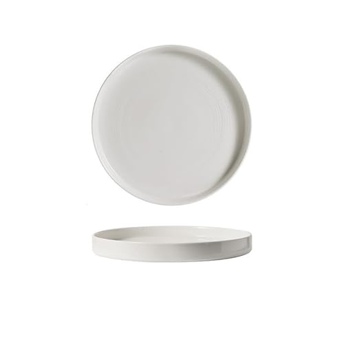 Stapelbare Moderne Essteller Weißer Speiseteller Servierteller Keramik Steak Western von SAMCIOI