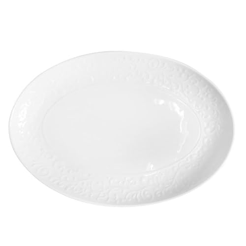 Stapelbare Moderne Essteller Westlichen Lebensmittel Platte Hotel Geschirr Fisch Haushalt Flache Keramik Oval Flach Gedämpfte von SAMCIOI