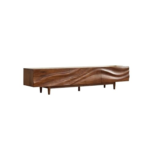 TV-Konsole, Entertainment-Center 210x44x45cm Massivholz Wohnzimmer-Aufbewahrungstisch, einfaches Unterhaltungszentrum mit Walnussboden, kreativer Aufbewahrungsschrank TV-Ständer fürs Wohnzimmer TV-Konsole, Entertainment-Center 210x44x45cm Massivholz Wohnzimmer-Aufbewahrungstisch, einfaches Unterhaltungszentrum mit Walnussboden, kreativer Aufbewahrungsschrank TV-Ständer fürs Wohnzimmer von SAMCIOI