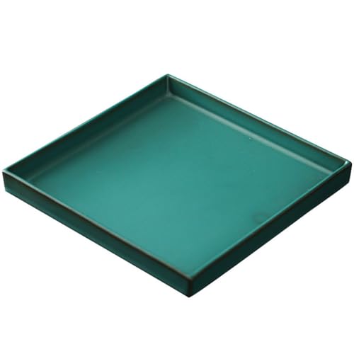 Teetablett 25 * 25 * 3cm Quadrat Tee Tablett Kleine Lagerung Hause Kung Fu Tee-Set Trockenen tablett Retro Tisch Tablett für draußen von SAMCIOI