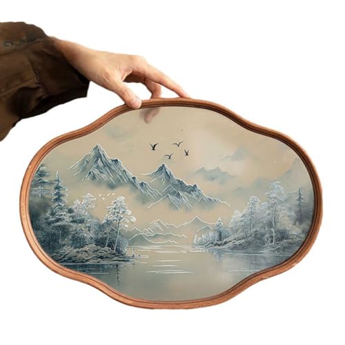 Teetablett Chinesischen Stil Hause Tablett Tee Zimmer Retro Multifunktionale Obst Snack Kung Fu Tee-Set Lagerung Tablett für draußen von SAMCIOI