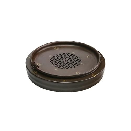 Teetablett Handgemachtes Teetablett, Retro-Topfhalter, Topfhalter, Topftablett, chinesisches Wasseraufbewahrungs-Teetablett, Trockenteetablett Tablett für draußen von SAMCIOI