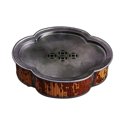 Teetablett Haushalt Retro Teekanne Wasser Lagerung Trocken Tee Tablett Kung Fu Tee-Set Kleine Tisch Meer Tablett für draußen von SAMCIOI