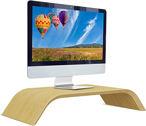 Samdi Bildschirm-Stand für Computer, Holzständer für Laptop, Notebook, Desktop-Bildschirm, Erhöhungsstand für Apple MacBook Air Pro, iMac, LCD-Monitor, PC, Fernsehgeräte und Drucker von SAMDI