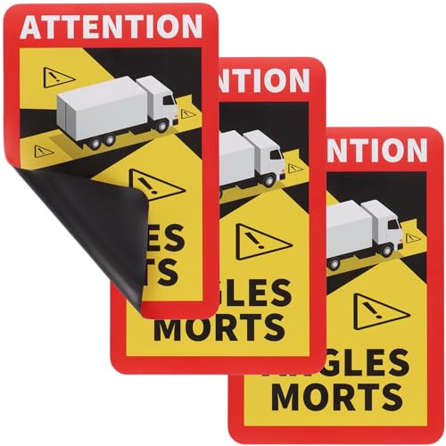 3x Toter Winkel magnetisch Angles Morts Frankreich LKW Bus über 3,5t Hinweis Schild (LKW) von SAMETRUCK