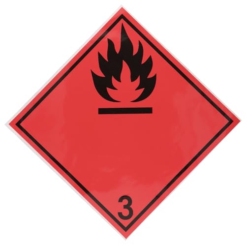 Aufkleber entzündbare Stoffe Flamme ADR Klasse 3 250x250mm Sticker Folie Hinweis Aufkleber entzündbare Stoffe Flamme ADR Klasse 3 250x250mm Sticker Folie Hinweis von SAMETRUCK