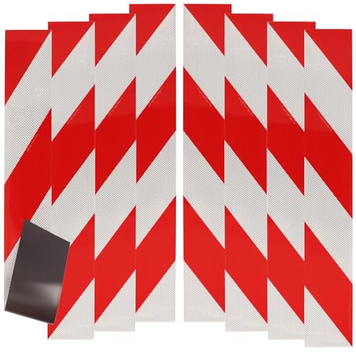 Container Warnmarkierung Set 705x141mm 8 Streifen Magnetisch Reflektorfolie abnehmbar von SAMETRUCK