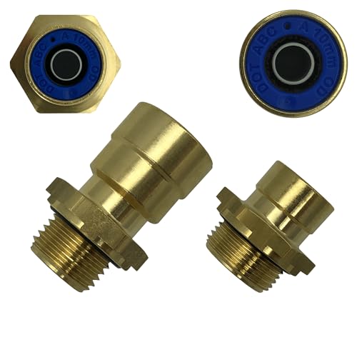 Steckverbinder Kunststoffrohr PU Schlauch Druckluft Steckverschraubung Pneumatik (M12x1,5-6x1mm Ø) von SAMETRUCK