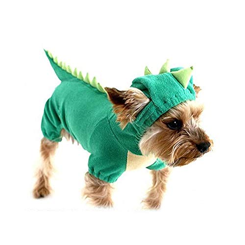 SAMGU Halloween Dinosaurier Kostüm Hunde Haustier Hunde Bekleidung Farbe Grün Größe Small von SAMGU