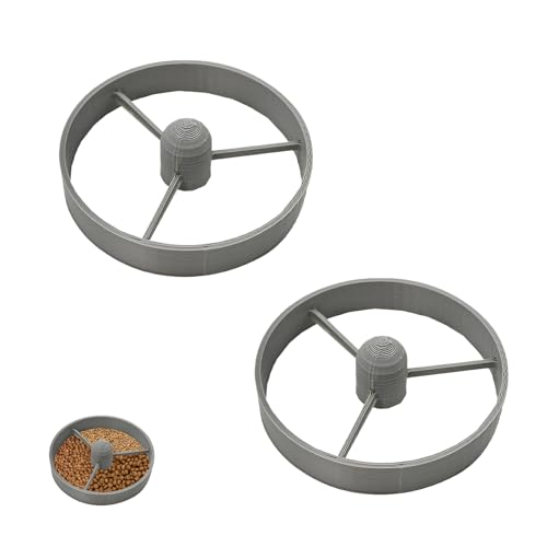 Fisch-Futterring – Schwimmender Fisch-Futterspender für Aquarium und Teich, 3 Trennwände, Aquarium-Futterspender mit trockenem Griff, verhindert Verstreuung von Lebensmitteln, geeignet für Betta von SAMIQU