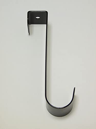 Eros Doppelhaken 120 x 30 mm für Tür und Heizkörper aus schwarz lackiertem Stahl. von SAMIT ITALIA