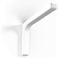 Paket 2 verchromte Zinkstahl -Stützklammern mit plastischer Abdeckung zum Befestigen der Wandregale - White24 cm von SAMIT