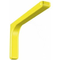 Paket 2 verchromte Zinkstahl -Stützklammern mit plastischer Abdeckung zum Befestigen der Wandregale - Yellow24 cm - Yellow von SAMIT