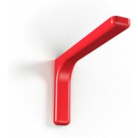 Samit - Paket 2 verchromte Zinkstahl -Stützklammern mit plastischer Abdeckung zum Befestigen der Wandregale - Red18 cm - Red von SAMIT