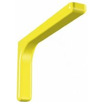 Samit - Paket 2 verchromte Zinkstahl -Stützklammern mit plastischer Abdeckung zum Befestigen der Wandregale - Yellow12 cm - Yellow von SAMIT