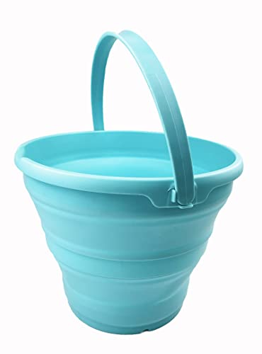 SAMMART 10L zusammenklappbarer Kunststoffeimer – Faltbare runde Wanne – tragbarer Wassereimer zum Angeln – platzsparender Wassertopf für den Außenbereich (Ausgang) von SAMMART