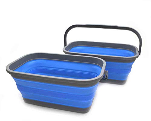 SAMMART 11.6L Set of 2 Collapsible Bucket (Blau, 2) von SAMMART