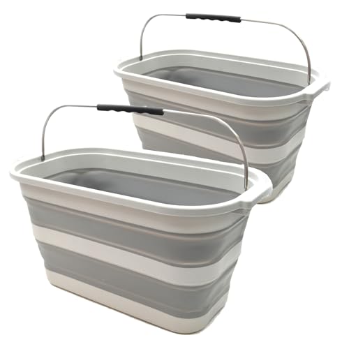 SAMMART 23.8L Set of 2 Collapsible Bucket (Grau, 2) von SAMMART