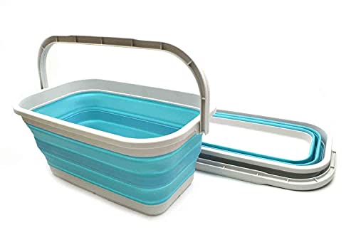 SAMMART 11.6L Set of 2 Collapsible Bucket (Hellblau, 2) von SAMMART