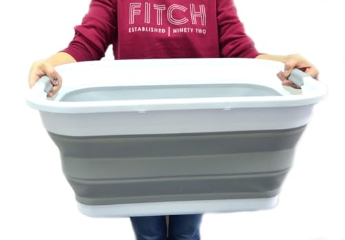 SAMMART 41L Set of 2 Collapsible Laundry Basket (Grau, 2) von SAMMART
