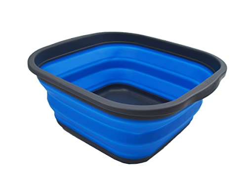 SAMMART zusammenklappbare Wanne (Grau/Blau, 5.5L Wanne) von SAMMART