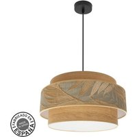 Abrila akunadecor Kronleuchter 3-Licht Samoa Braun Doppelschirm von SAMOA