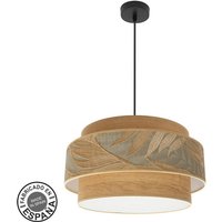 Samoa - abrila akunadecor Kronleuchter 3-Licht Braun Doppelschirm von SAMOA