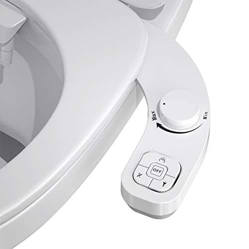 Bidet Aufsatz Links- SAMODRA 8.0 Nicht Elektrisch Bidet Aufsatz für Toilette Selbstreinigende Doppeldüsen Posterior & Feminine Wash,Wc Dusche,Taharet von SAMODRA