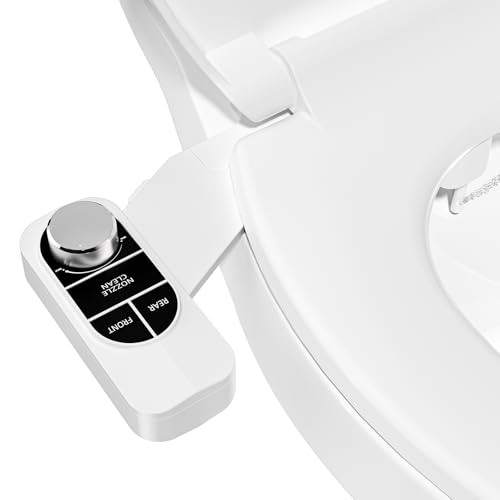 SAMODRA Bidet – Selbstreinigende Doppeldüse, kaltes Wasser, nicht elektrischer Bidet-Aufsatz für Toilette,unabhängig einstellbarer Wasserdruck, Quick-Release Funktion für einfach Reinigung von SAMODRA