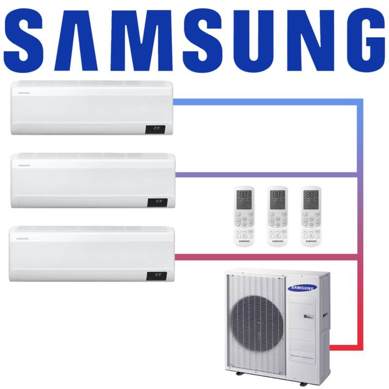 Samsung Multisplit 3x Wind-Free Exklusiv AR 12 Wandgerät 3,5 kW... von SAMSUNG