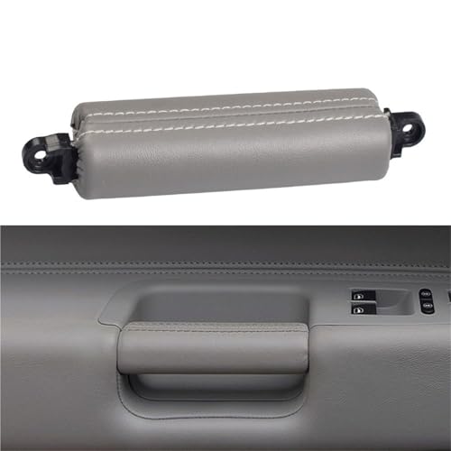 SAMWDK Türinnengriff Für VW Für Touareg 2003 2004 2005 2006 2007 2008 2009 2010 Auto Innentür Links Rechts Fahrer Leder Pull Griff Autotürgriff(Grey) von SAMWDK
