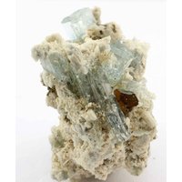 Aquamarine in Feldspar, Erongo Mnt, Namibia von SAMineralShop