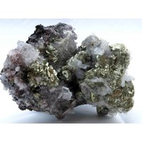 Calcit Und Barit Auf Pyrit Mit Rotem Hämatit, N'chwaning I, Südafrika von SAMineralShop