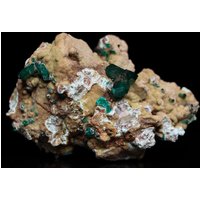 Dioptase Auf Mottramit Matrix, Koakoveld, Namibia Dioptase Auf Mottramit Matrix, Koakoveld, Namibia von SAMineralShop