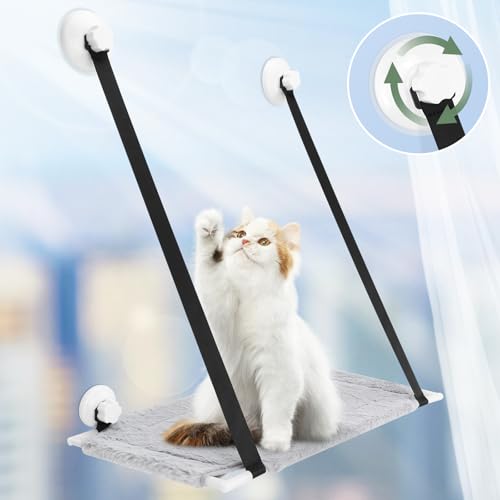 SAN LIKE Katzen Hängematte, Katzenbett Fenster für Katzen Bis 15kg, Verstärkte Hängematte Katze mit Starkem Saugnapf, Waschbarer Beidseitiges Kissen, 55×48×29 cm SAN LIKE Katzen Hängematte, Katzenbett Fenster für Katzen Bis 15kg, Verstärkte Hängematte Katze mit Starkem Saugnapf, Waschbarer Beidseitiges Kissen, 55×48×29 cm von SAN LIKE
