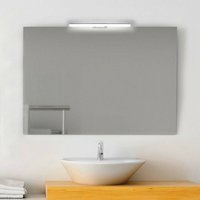Badezimmerspiegel 100x70 cm aus poliertem Draht mit LED-Lampe Spiegel mit Lampe von SAN MARCO