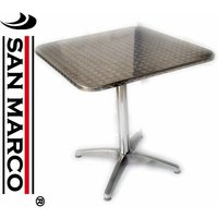 San Marco - Quadratischer Stehtisch aus seidenmattem Aluminium von SAN MARCO