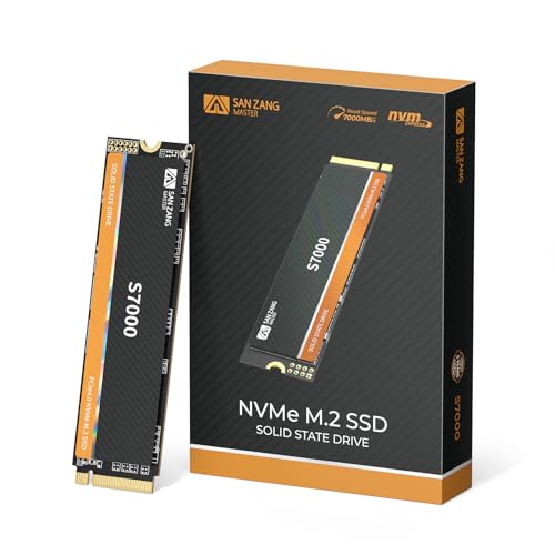 SAN ZANG MASTER 2TB SSD M.2 NVMe, Gaming Interne SSD 2TB, Bis zu 7000MB/s, PCIe Gen4 M.2 Festplatte 2280, 3D NAND Flash, Solid State Drive für PS5 Gaming und Grafikbearbeitung, S7000 SAN ZANG MASTER 2TB SSD M.2 NVMe, Gaming Interne SSD 2TB, Bis zu 7000MB/s, PCIe Gen4 M.2 Festplatte 2280, 3D NAND Flash, Solid State Drive für PS5 Gaming und Grafikbearbeitung, S7000 von SAN ZANG MASTER