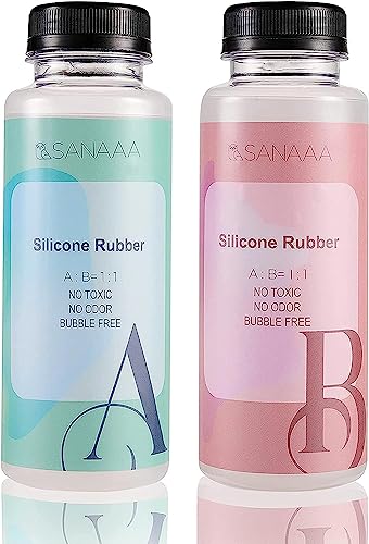 SANAAA Silikonformen-Herstellungsset – flüssiger, durchscheinender Silikonkautschuk für Harzformen, Silikonformen, Handherstellung (500g) von SANAAA