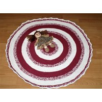Runde Häkeldeckchen Teppich Rosa Weiß Kinderzimmer Tisch Matt Rag Spielmatte Tür Matte Dekor Minimalistisch Volkskunst Zero Waste Runde Häkeldeckchen Teppich Rosa Weiß Kinderzimmer Tisch Matt Rag Spielmatte Tür Matte Dekor Minimalistisch Volkskunst Zero Waste von SANAPIRO