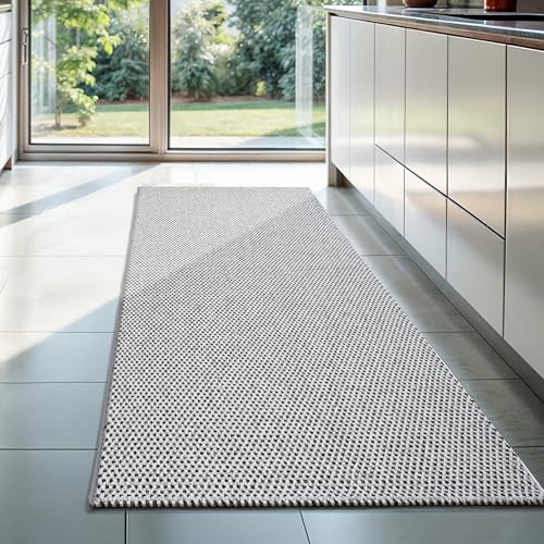 SANAT LORA Teppich Wohnzimmer – Soft Loop Teppich, modern für Schlafzimmer, Arbeitszimmer, Flur, Kinderzimmer & Küche – gesprenkeltes Design, Schwarzer Punkt, 80 x 300 cm von SANAT