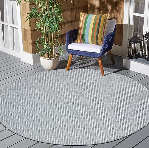 SANAT Melissa Outdoor Teppich Wetterfest - Wasserabweisend für Innen und Außenbereich, Balkon, Terrasse, Garten, Wohnzimmer oder Küche - Hell Grau, 150x150 cm Rund SANAT Melissa Outdoor Teppich Wetterfest - Wasserabweisend für Innen und Außenbereich, Balkon, Terrasse, Garten, Wohnzimmer oder Küche - Hell Grau, 150x150 cm Rund von SANAT