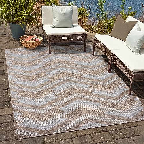 SANAT Melissa Outdoor Teppich Wetterfest - Balkon Teppich Wasserabweisend - Teppich für den Innen und Außenbereich, Terrasse, Garten, Wohnzimmer oder Küche - Multi2, 120x170 cm von SANAT