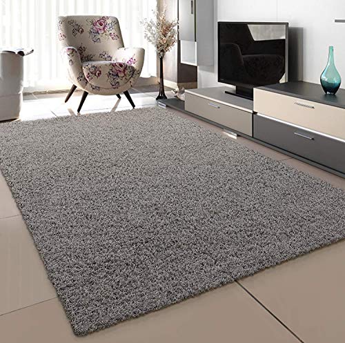 SANAT Teppich Wohnzimmer - Hellgrau Hochflor Langflor Teppiche Modern, Größe: 80x250 cm SANAT Teppich Wohnzimmer - Hellgrau Hochflor Langflor Teppiche Modern, Größe: 80x250 cm von SANAT
