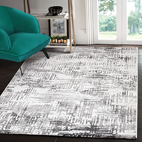 SANAT Teppiche für Wohnzimmer - Harmony - Kurzflor Teppich, Geeignet für Flur, Esszimmer, Schlafzimmer, Küche und Kinderzimmer Öko-Tex 100 Zertifizier - Sanft-Hellgrau, 120X160 cm von SANAT