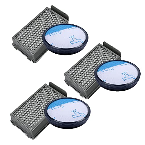 SANAWATEC 3+3 Filter Set kompatibel mit Rowenta Compact Power Cyclonic Force RO3718EA RO3724EA RO3731EA RO3753EA RO3786EA RO3798EA Vacuum Cleaner Ersatz für Rowenta Staubsauger Filter ZR005901 von SANAWATEC