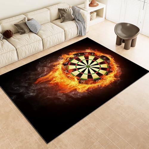 SANBEC Cool Flame Dart Board Wohnzimmer Schlafzimmer Teppich Küche Bodenmatte Home Freizeit Teppich Eingang Flur Fußmatte von SANBEC