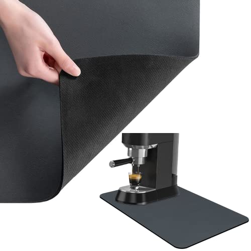 40 x 50cm kaffeemaschine abtropfmatte, schnelltrocknend abtropfmatte geschirr, abtropfmatte abtropfmatte geschirr arbeitsplatte küche abtropfmatte silikon geschirr abtropfmatte (Schwarz) von SANBER