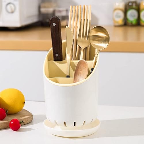 abtropfgestell besteck messerblock besteckhalter messerblock schublade besteckabtropfkorb besteckhalter mit abtropfvorrichtung besteck abtropfbehälter mit messerblock (Beige) von SANBER